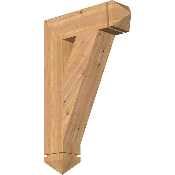 Ekena Millwork Traditional Arts & Crafts Smooth Bracket, Western Red Cedar, 5 1/2"W x 22"D x 34"H BKT06X22X34TRA03SWR - main